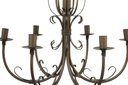 Ver imagem 6 de Lustre Luminária 6 Braços Ferro Pendente Arabescos Pendente Rustico Barra Chata