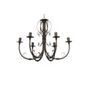 Ver imagem 4 de Lustre Luminária 6 Braços Ferro Pendente Arabescos Pendente Rustico Barra Chata