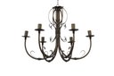 Ver imagem 4 de Lustre Luminária 6 Braços Ferro Pendente Arabescos Pendente Rustico Barra Chata