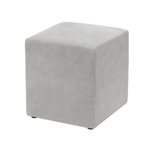 Kit 2x Puff Quadrado Decorativo:cinza Claro