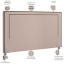 Ver imagem 3 de Cabeceira Cama Box Casal King 195 cm P05 Berlim Linho Bege Escuro - Lyam Decor
