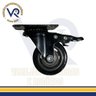Kit 6 Rodinha Giratória Pu Refoçada 3 Polegadas Black com e sem Trava com Rolamento Anti Risco 400kg - 8