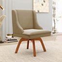 Ver imagem 2 de Kit 4 Cadeiras Estofadas Giratória para Sala de Jantar Lia Suede Marrom RT - Ibiza