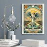 Quadro Carta Tarot Vintage - a Temperança 33x24cm - com Vidro:moldura Preta - 2
