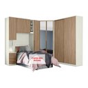 Ver mais imagens de Quarto Modulado Solteiro Seletto 5 Peças (1 Armário Ponte + 1 Closet + 2 Guarda Roupas + 1 Component