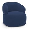 Kit 02 Poltronas Orgânicas Giratória Living Glee Veludo Azul Marinho - Desk Design - 7