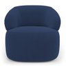 Kit 02 Poltronas Orgânicas Giratória Living Glee Veludo Azul Marinho - Desk Design - 6