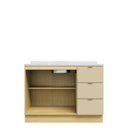 Ver imagem 2 de Balcao Pia 3 Gavetas e 2 Portas Elite Yescasa Amarelo/Canary/Off White