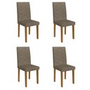 Ver imagem 1 de Kit 4 Cadeiras de Jantar Estofadas 43,5cm Multimóveis CR50217