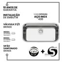 Ver imagem 2 de Cuba Aço Inox Robust 0,6 N°2 56x34x17 Extra Funda