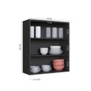 Ver imagem 2 de Armario de Cozinha 80cm 2 Portas Diamante Cinza/Chumbo/Titânio