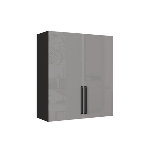 Armario de Cozinha 80cm 2 Portas Diamante Cinza/Chumbo/Titânio
