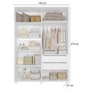 Ver imagem 4 de Berço Americano Lila com Guarda Roupa Infantil Vittoria MDF Branco Albatroz Móveis