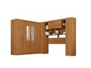 Ver imagem 2 de Guarda-Roupa Casal Modulado de Canto com Espelhos 9 Portas 2 Gavetas Multimóveis Cinamomo
