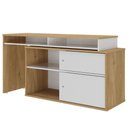 Ver imagem 6 de Mesa para Escritório Escrivaninha Home Office 12 em 1 Forms A02 Olmo Branco - Lyam Decor