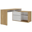 Ver imagem 3 de Mesa para Escritório Escrivaninha Home Office 12 em 1 Forms A02 Olmo Branco - Lyam Decor