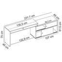 Ver imagem 5 de Mesa para Escritório Escrivaninha Home Office 12 em 1 Forms A02 Olmo Branco - Lyam Decor