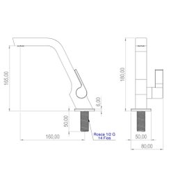 Torneira Luxo Lavatório 91019 Unic Metal Preto Fosco 1/4 de Volta Banheiro - 4
