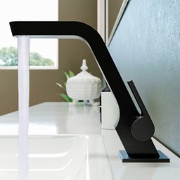 Torneira Luxo Lavatório 91019 Unic Metal Preto Fosco 1/4 de Volta Banheiro - 2