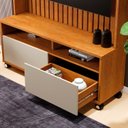 Ver imagem 5 de Estante Home Estilos Tv até 55 Pol 2 Pt -ripado -carmolar:nature/off-white