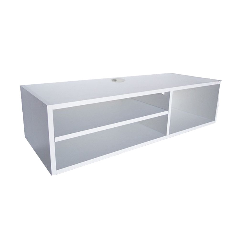 Rack Sala Suspenso Branco Em Mdf