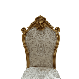 Cadeira Clássica Dourado com Estofado Bege - 122x58x50cm Prime Home Decor - 6