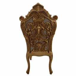 Cadeira Clássica Dourado com Estofado Bege - 122x58x50cm Prime Home Decor - 5