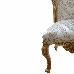 Cadeira Clássica Dourado com Estofado Bege - 122x58x50cm Prime Home Decor - 7