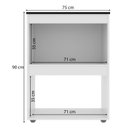 Ver imagem 3 de Balcão Cooktop Adriana 75 Cm Branco Brilho - Ajl