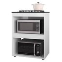 Ver imagem 2 de Balcão Cooktop Adriana 75 Cm Branco Brilho - Ajl