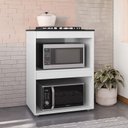 Ver imagem 4 de Balcão Cooktop Adriana 75 Cm Branco Brilho - Ajl