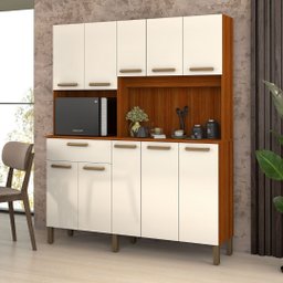 Armário Jade Cozinha 10 Portas Compacto e Resistente Mdf:off White - 5