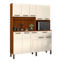 Armário Jade Cozinha 10 Portas Compacto e Resistente Mdf:off White - 6