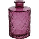 Ver imagem 1 de Vaso Garrafa Decorativo de Vidro Roxo 11x7x7cm Enfeite Sala Mesa Estante Flores