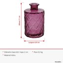 Ver imagem 7 de Vaso Garrafa Decorativo de Vidro Roxo 11x7x7cm Enfeite Sala Mesa Estante Flores