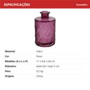 Ver imagem 6 de Vaso Garrafa Decorativo de Vidro Roxo 11x7x7cm Enfeite Sala Mesa Estante Flores
