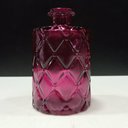 Ver imagem 2 de Vaso Garrafa Decorativo de Vidro Roxo 11x7x7cm Enfeite Sala Mesa Estante Flores