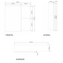 Ver imagem 3 de Conjunto Gabinete de Banheiro Gouda 1 Porta 2 Gavetas 60cm Amadeirado Venturi