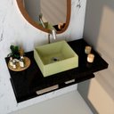 Ver imagem 5 de Cuba Pia de Apoio para Banheiro Retangular 30cm Joy C08 Verde - Mpozenato