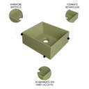 Ver imagem 3 de Cuba Pia de Apoio para Banheiro Retangular 30cm Joy C08 Verde - Mpozenato