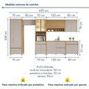 Ver imagem 3 de Cozinha 7 Peças 14 Portas 6 Gavetas 420cm 100% MDF Mista