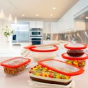 Ver imagem 6 de Tigela de Vidro Temperado Pote Refratário Redondo 2,4L com Tampa Marinex Transparente