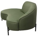 Ver imagem 3 de Sofá Curvo 2 Lugares 150cm Braço Esq. Thommy Pés Preto Linho Verde Claro - Nexta Casa