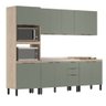 Cozinha Completa Modular Firenze 5 Peças Avena Touch Menta FHR001 Demóbile - 1