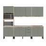 Cozinha Completa Modular Firenze 5 Peças Avena Touch Menta FHR001 Demóbile - 2