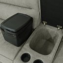 Ver imagem 5 de Sofá Decorativo Swift Elétrico Reclinável C/porta Copos Baú Cooler Linho Cinza G81 - Gran Belo