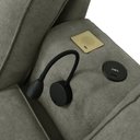 Ver imagem 6 de Sofá Decorativo Swift Elétrico Reclinável C/porta Copos Baú Cooler Linho Cinza G81 - Gran Belo