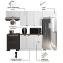 Ver imagem 4 de Cozinha Compacta Americana Modulada 5 Peças 280cm Unna Poliman Móveis