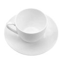 Ver imagem 6 de Jogo 6 Xícaras de Chá Café com Pires 220ml Porcelana Branca Clean Lyor Servir Hotel Restaurante