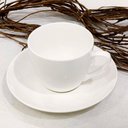 Ver imagem 5 de Jogo 6 Xícaras de Chá Café com Pires 220ml Porcelana Branca Clean Lyor Servir Hotel Restaurante